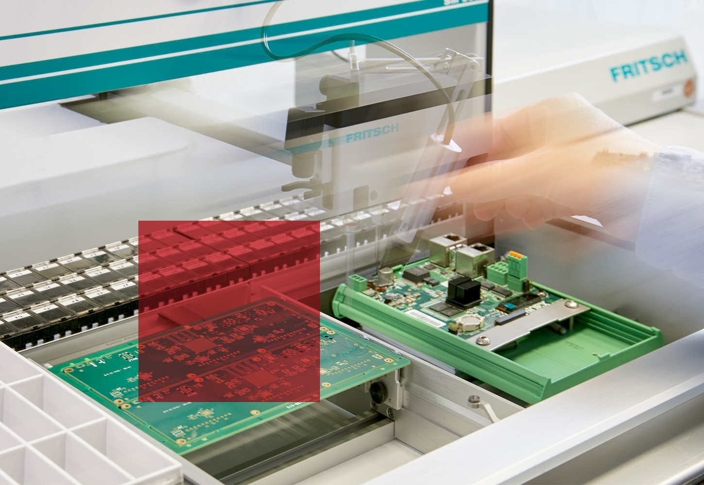 Arbeiten an einem Prototypen für Messtechnologie