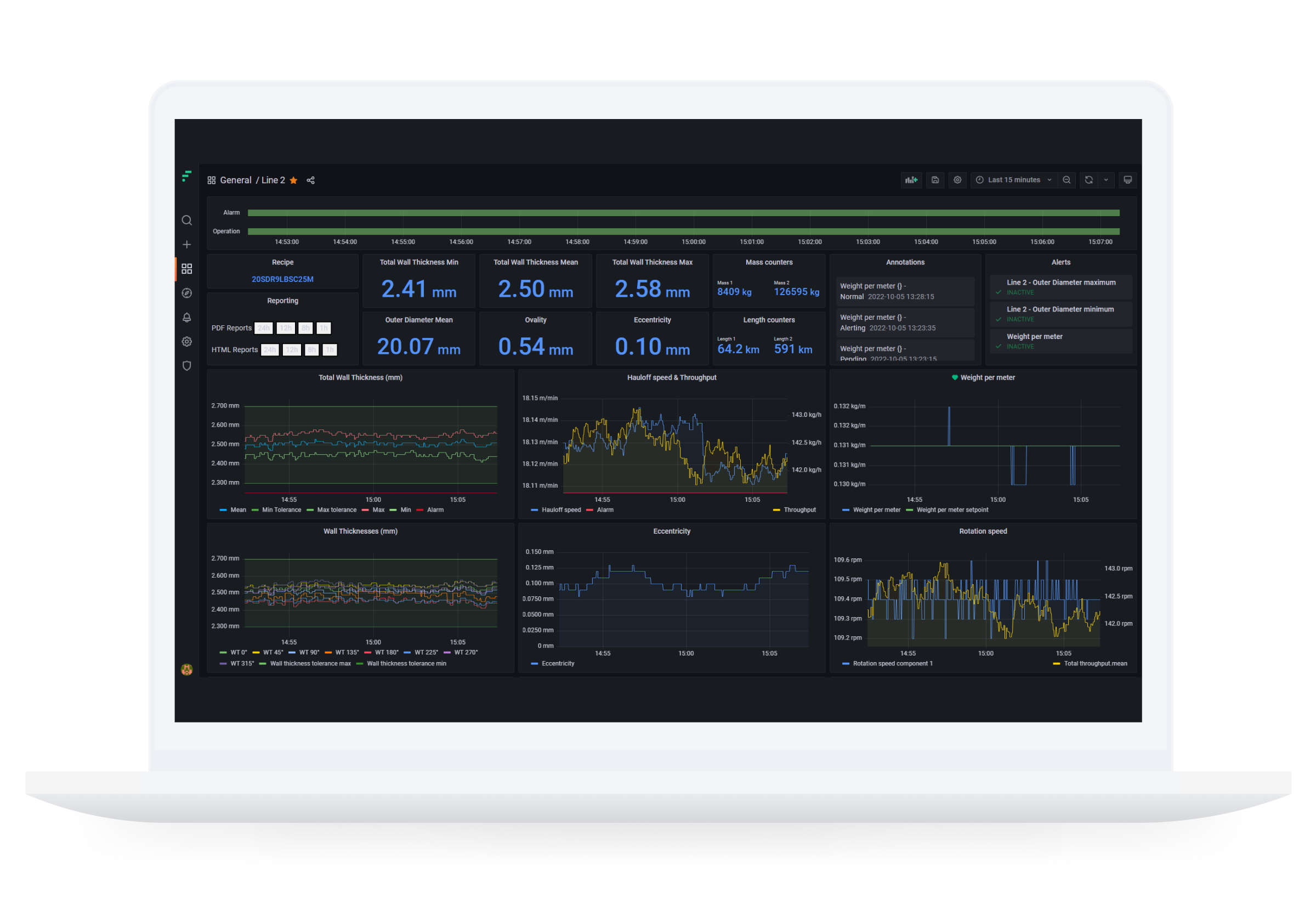 der iDOO Industrial Data Manager auf dem Laptop